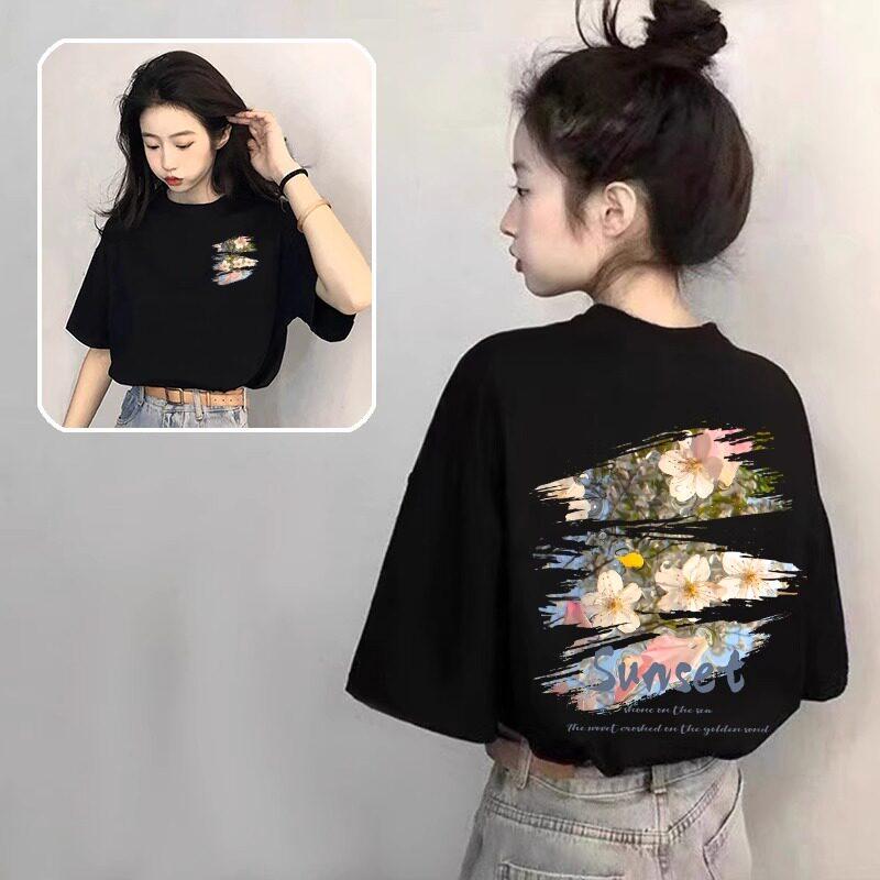 Simple and Funny Pure Cotton Printed Fashionable Unisexs and Womens Short Sleeved New Personalized Casual Round Neck Tshirt