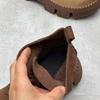 Johnature Винтажные короткие сапоги ручной работы из натуральной кожи на толстой подошве, женская обувь из воловьей кожи с круглым носком на шнуровке