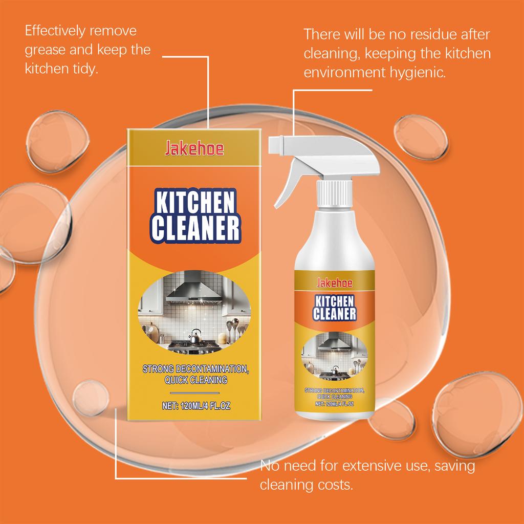120ml Heavy Duty Grease Cleaner Kitchen Powerful Grease Remover Grease Stain Remover Grill Cleaner Oven Stove Cleaning Spray