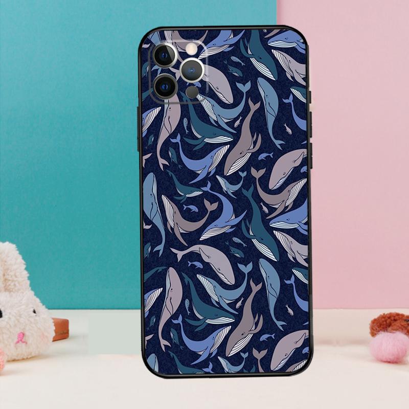Чехол для телефона Кит Рыба Волна Море Для iPhone 17 Air 16 14 13 12 11 15 Pro Max 12 13 mini 15 16 Plus 16e Чехол