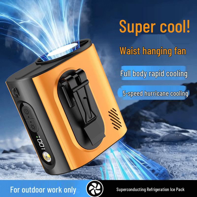 Portable High-Power Cooling Waist Fan for Outdoor and Construction Use