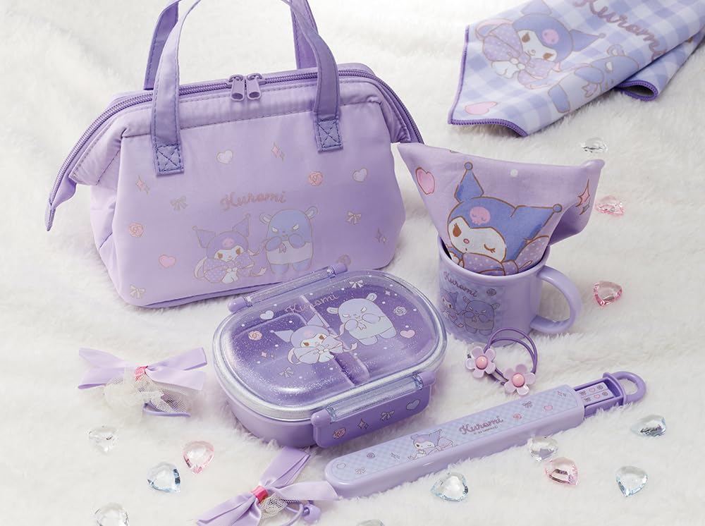 Обеденный набор для фигуриста Легко для Sanrio Kuromi Большой KBST4368518 Самоклеящаяся ткань, Галстук, Лента, Для девочки,