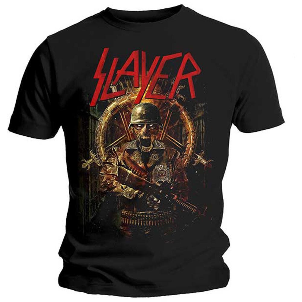 Men's Slayer Hard Cover Comic Book (Back Print) Slim Fit T-shirt Small Black