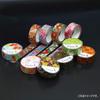 Kamiiso Sansho Washi Kimono Beauty Masking Set Flower and Hemp 15mm Wide X 7m Japanese-made Tape, 3-roll (Sunlight, Tortoiseshell, Leaf), Long,