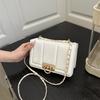 Ретро 2025 весна новая замок модный тренд линия женская трендовая цепочка кроссбоди на плечо маленькая квадратная сумка маленький ароматный ветер