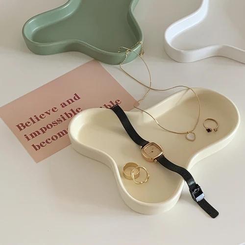 Тарелка «Облако» Керамическая тарелка для фруктов Десертная тарелка Чаша для закусок Подносы для украшений Декоративная тарелка Подставка для торта Посуда для хранения