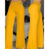 Women's Hollow Waistband Pants with A Slightly Flared Style, High Waisted Casual Wide Leg Pants