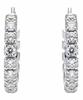 Серебряные серьги Alleun 925 пробы с кубическим цирконием, мини, массивные, на застежке one-touch
