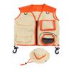 Children Outdoor Adventure Vest Hat Set Kid Washable Exploration Costume for Cosplay Camping