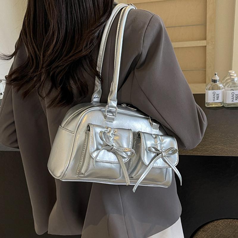 Модная сумка через плечо с бантом для женщин, кошелек и сумка через подмышку