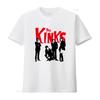 The Kinks Band Print T Shirt Rock Music Fans Casual vintage Washed Unisex Slightly Stretched Versatile homme Stylish