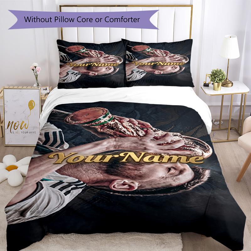Messi 292 Customize your name Bedding Set Breathable Duvet Cover with Pillowcases Home Decoration Birthday Gift
