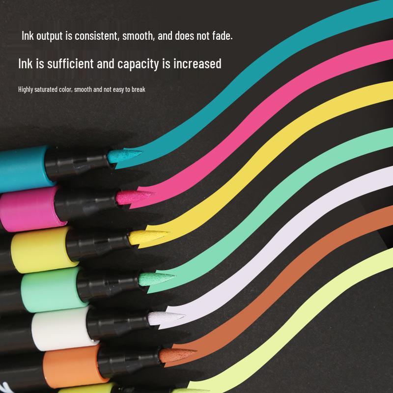 Top Tiger Acrylic Brush Marker Set for Kids - Soft Tip, Overlapping Colors, Little Black Box