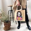 Jute Bag Handbag Small Cute Stylish Linen Tote Bag Basket Bag Summer Girl Jute [DIVA Rose] Women's (B)