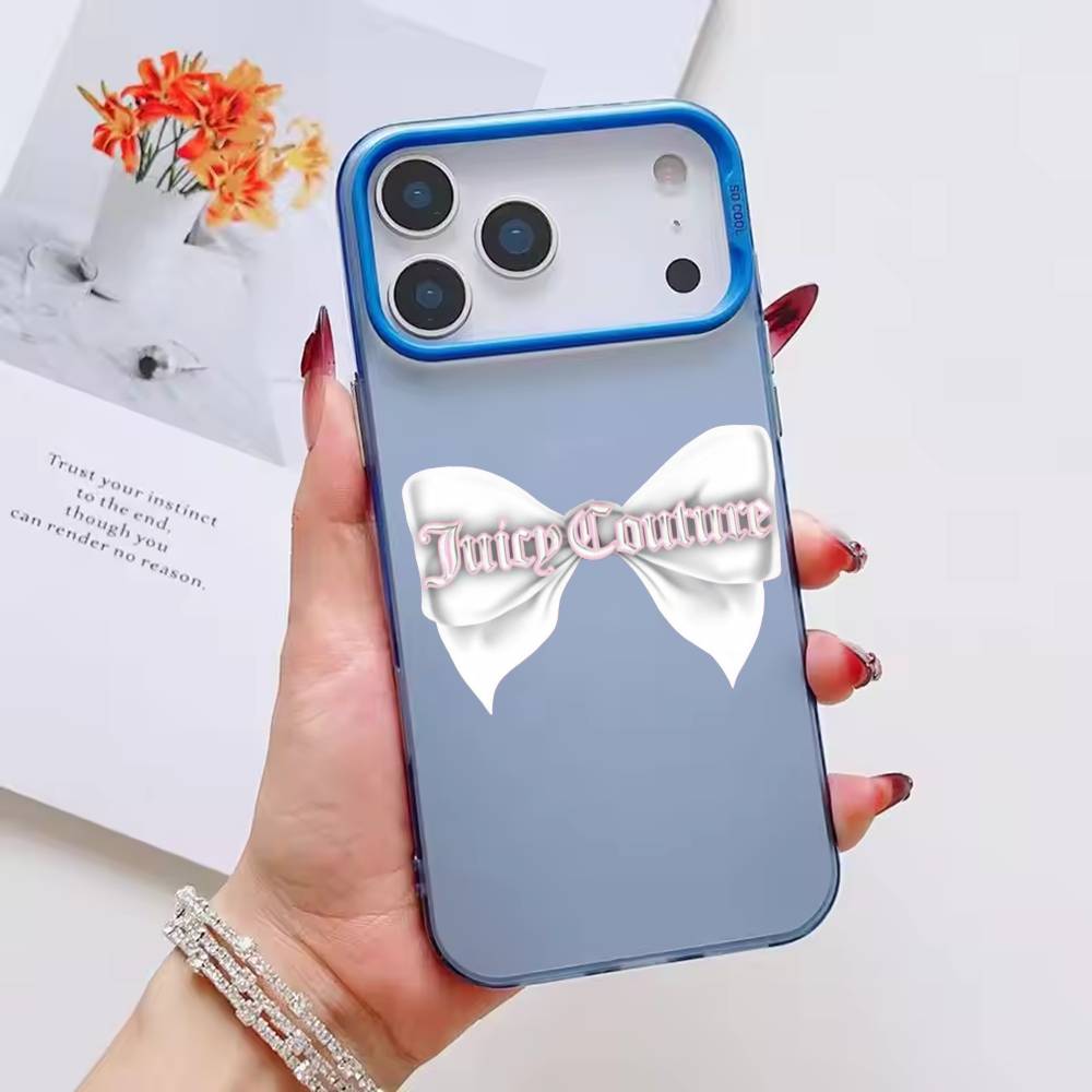 Чехол для телефона Juicy Couture Цвет Серебряная Ракушка Для IPhone 17 16 15 14 13 12 11 Pro Max Plus