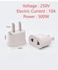 America European Mini EU To US Power Plug Adapter Canada Travel Plug Converter Outlet Wall Power Converter (Black,White)