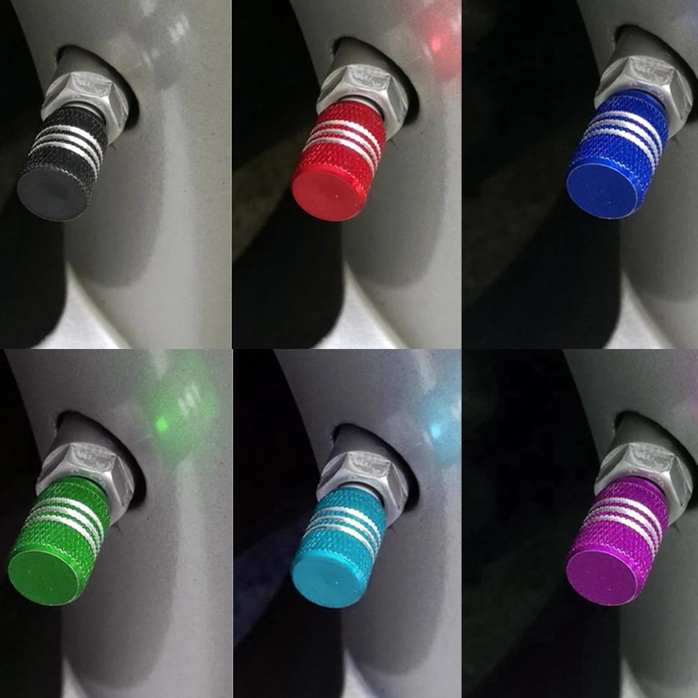 4Pcs Aluminum Alloy Car Wheel Tire Valve Caps Anti Dust Auto Tyre Air Valve Stem Covers Universal Car Accessories Valve Stems 1