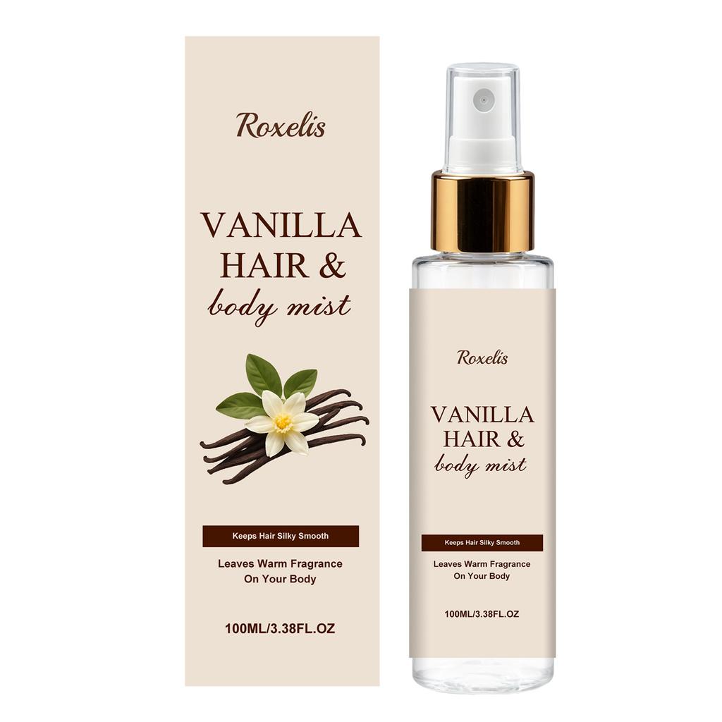 Vanilla Scent Hair And Body Spray, Elegant Fresh Long Lasting Fragrance, Daily Commute Portable Atmosphere Spray