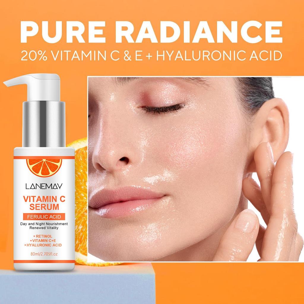 Сыворотка с витамином С, феруловой и гиалуроновой кислотами — увлажняет и наполняет кожу, восстанавливает сияние, улучшает тусклую кожу