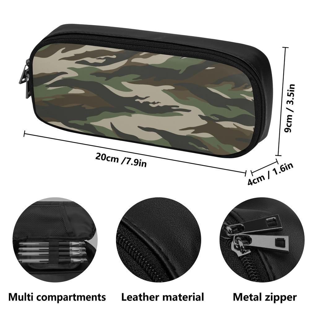 Lightweight Sturdy PU Leather Pen Pouch for Small Item Organization for School Work Travel