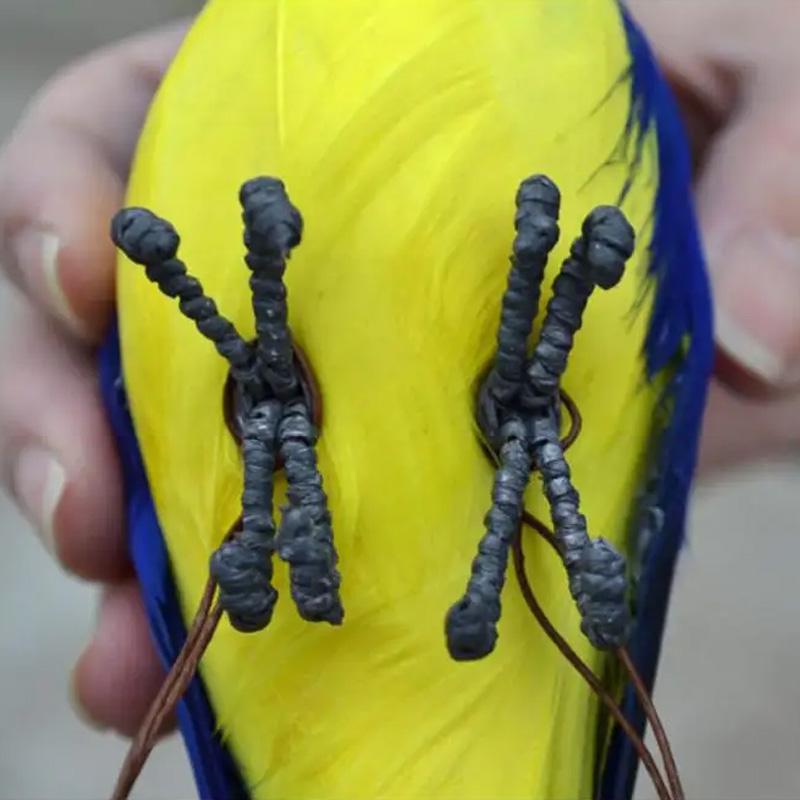 1 шт., фигурка животного, птицы, пера, сделай сам, креативная, для газона, украшение, ручная работа, садовый реквизит, украшение, имитация попугая 25/35 см