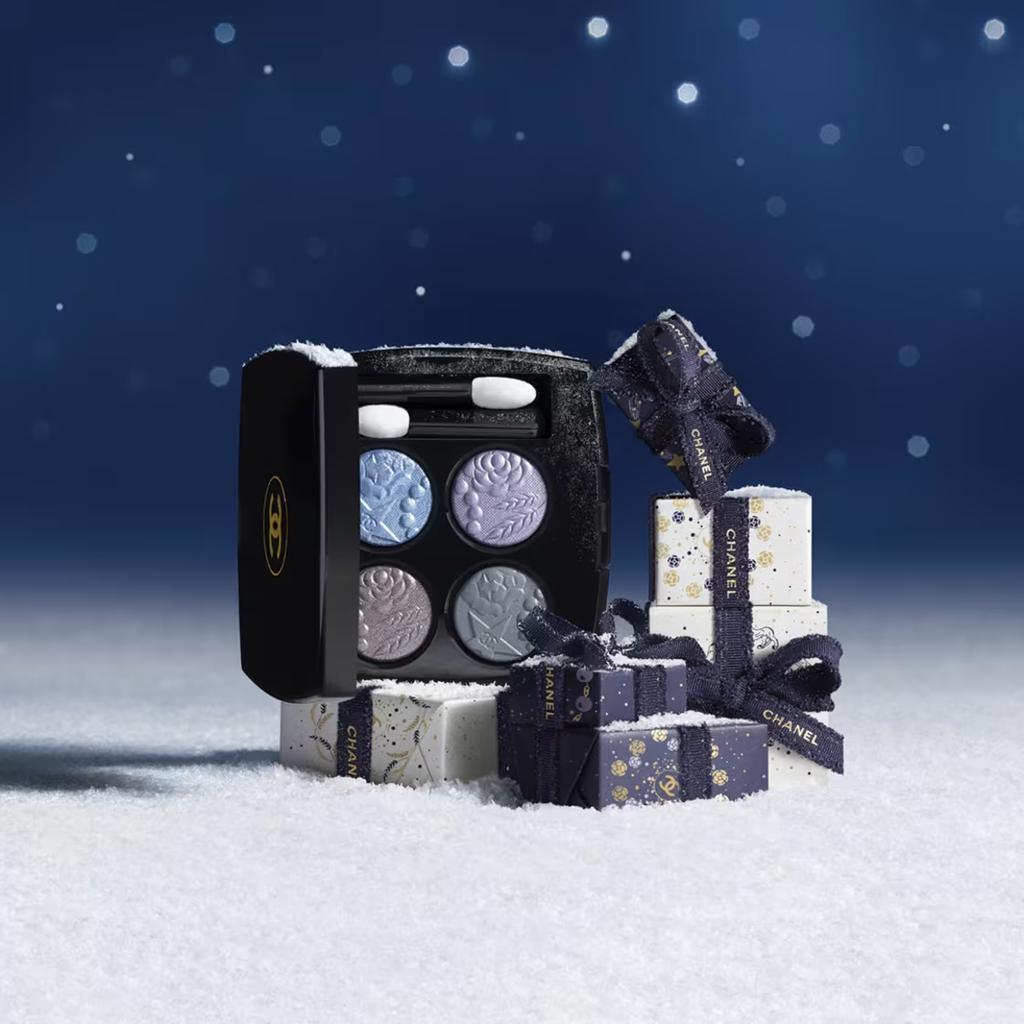 Chanel Тени для век Les 4 Ombres 2025 Рождественская Ограниченная Серия Четырехцветные Тени для век, Дымчатый Взгляд Легко растушевываются Косметика