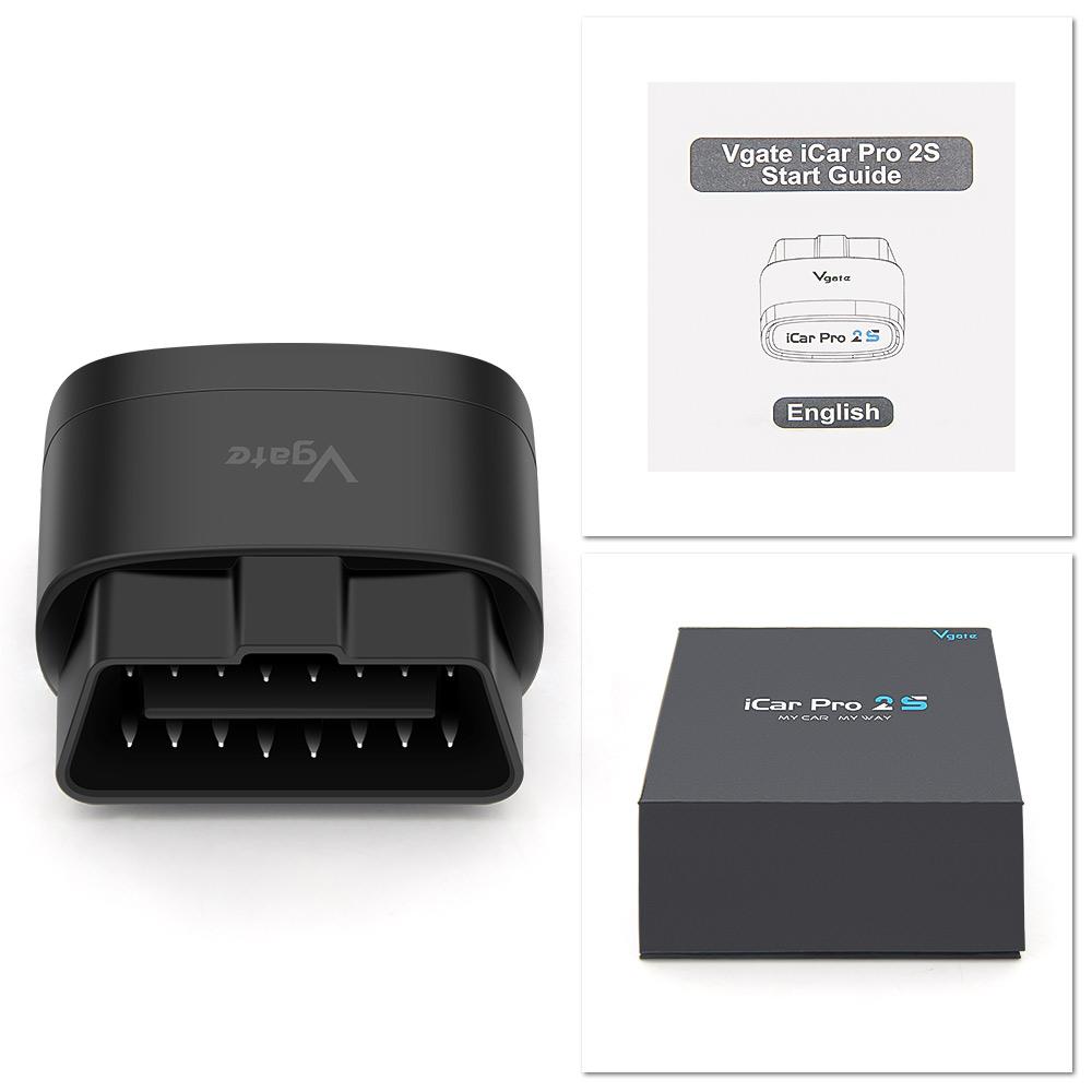 Vgate iCar Pro 2S Диагностический инструмент OBD2 ELM327 Bluetooth 5.2 Автосканер Поддержка Android/IOS V2.3 Автосканер