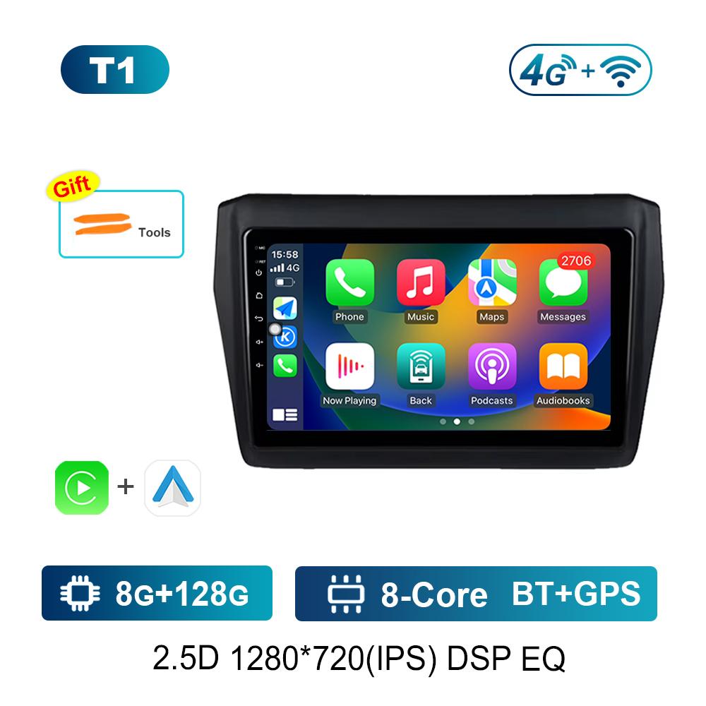 Android Car Radio Multimedia Video Player для Suzuki Swift 2017 2018 - 2019 GPS-навигация Bluetooth 4G WiFi GPS-навигация