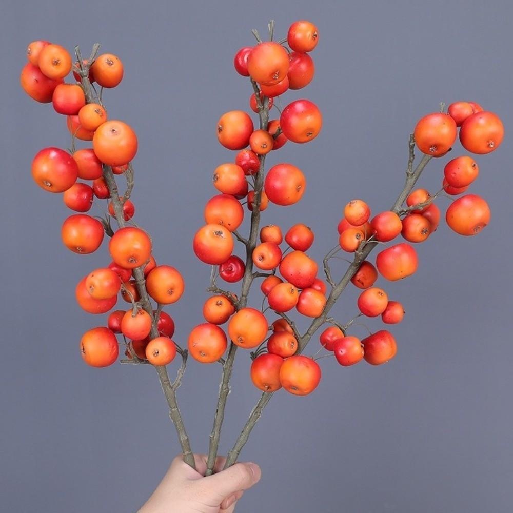 30 Heads Artificial Fruit Branch Small Fruit Fake Plants Living Room Decoration