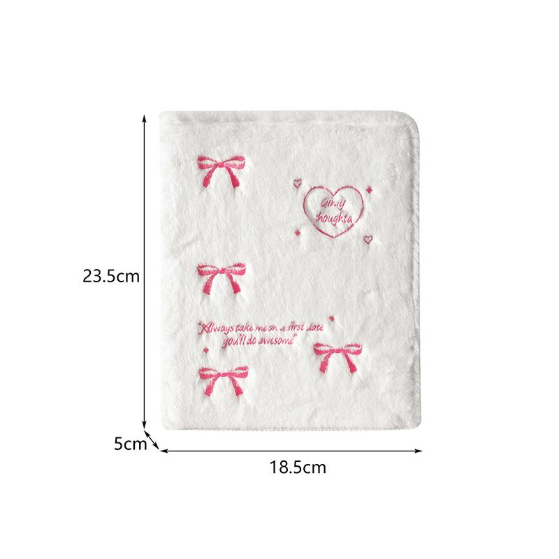 A4/A5 3-дюймовый альбом для хранения маленьких карточек с плюшевой обложкой и бантом, папка для фотокарточек, книги для коллекции фотокарточек, держатель для фотокарточек на кольцах