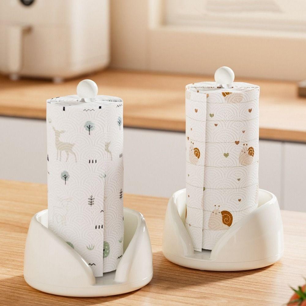 Large Capacity Rotating Paper Towel Holder Stainless Steel Paper Roll Stand  Kitchen
