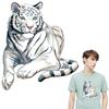 White Tiger Iron-On Clothes Patch T-Shirt Dresses Diy Hot Tear New Design Thermal Transfer Patches For Backpack Big Small Size