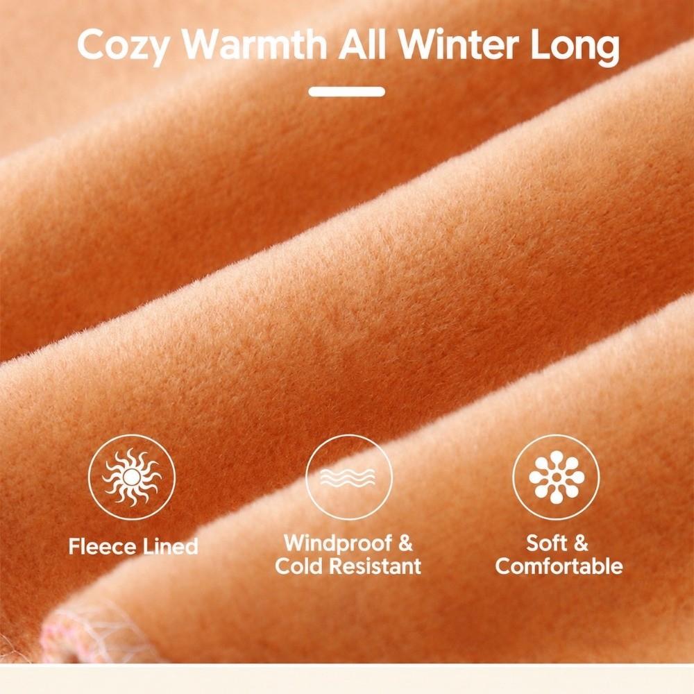 Fleece Girls Thermal Leggings Elastic Girls Lined Leggings Cute Plush Legging Trousers Girls Gift
