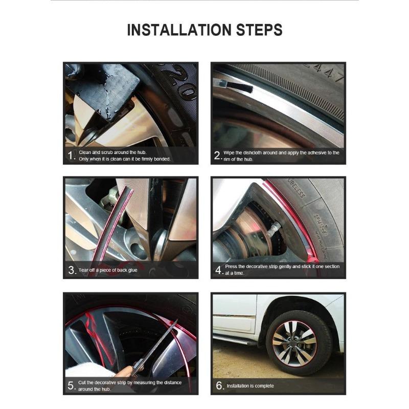8 м/рулон, Стайлинг автомобиля, колесные диски, протектор, декоративная полоса, резиновая литая отделка, цвет автомобиля, защитная линия для шин