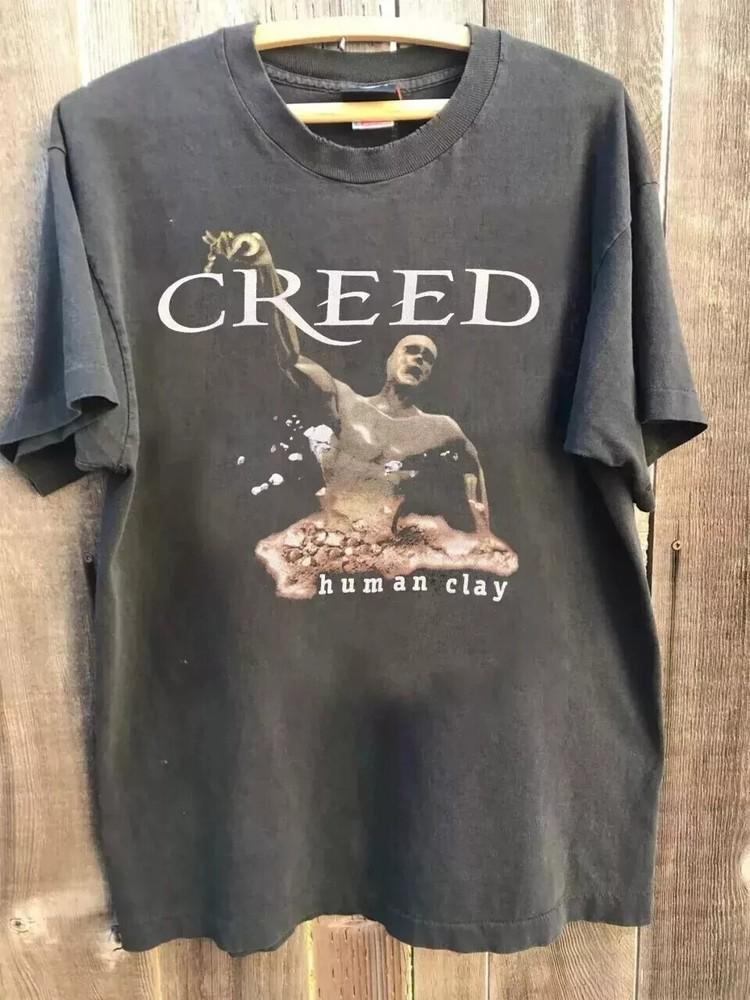 1990-е Creed Human Clay Группа Графический Угольный Унисекс Футболка Репринт S-5XL Унисекс Футболка