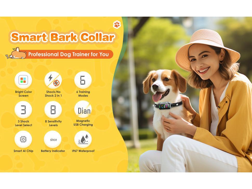 Smart Anti-Bark Vibration & Shock Collar for Dogs