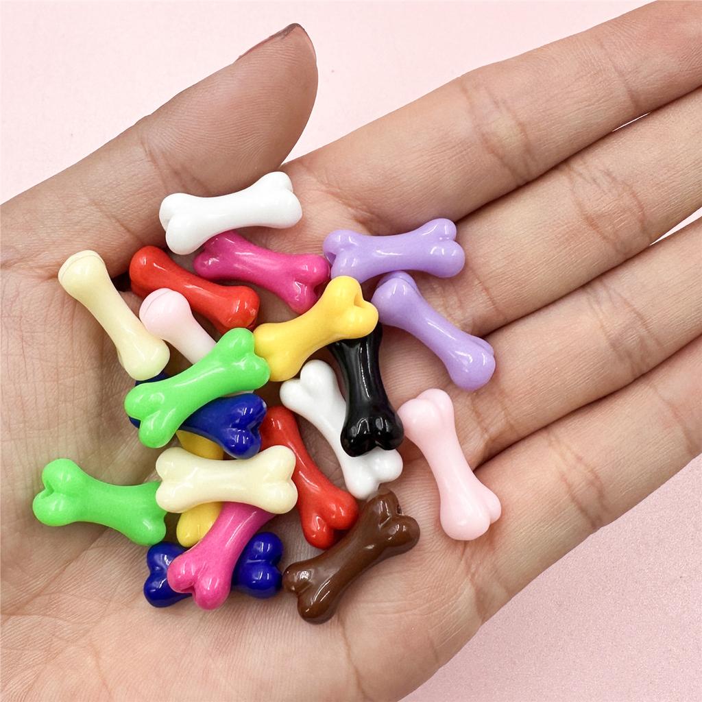 Colored bones 20Pcs Fashion Beads Acrylic bead Handmade Materials 8.6*20mm  Accessories