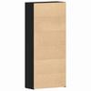 Shoe Cabinet with Shelf Black 80 x 35.5 x 180 cm Engineered Wood