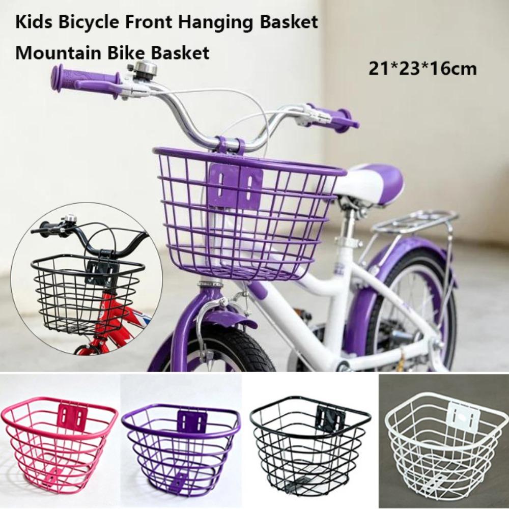 Metal Bicycle Front Basket Easy To Install Bike Front Basket Children's Folding Bike Accessories