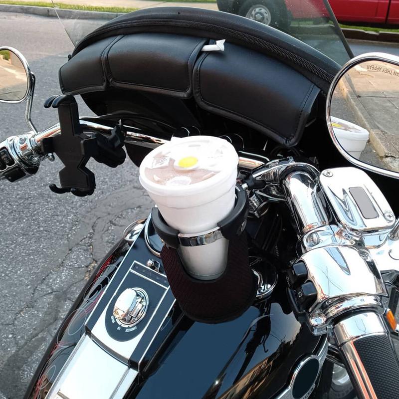 1pcs Motorcycle Cup Holder Handlebar Adjustable Universal Drink Bottle for Harley