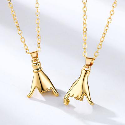 Комплект из 2 парных ожерелий для пар Pinky Promise, парные ожерелья для лучших друзей, подарок на годовщину Дня святого Валентина