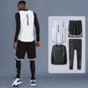 Men's Running Sets 4pcs Fitness Training Long Sleeves Shirts Sport Suit Basketball Clothes Gym Casual Sportswear
