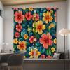 2 Pcs Colorful flowers print curtains,suitable for bedroom,living room kitchen decoration,home decoration,window decoration