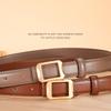 Womens Genuine Leather Belt Jeans Versatile Smooth Buckle Waist Strap