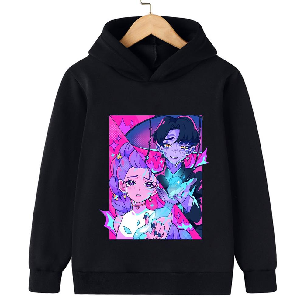 2025 Movie KPop Demon Hunters Cartoon Girls Boys Hoodies Children's Print Fashion Casual Tops Casual Girls Clothing