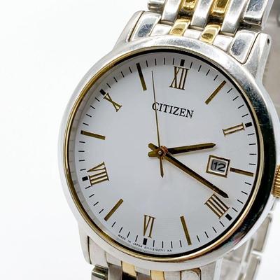 Б/у 347 Мужские комбинированные солнечные часы CITIZEN Eco-Drive