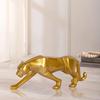 Resin Black Jaguar Showpiece for Home Decor/Black Panther Statue for Living Room Decor, Cheetah Showpiece Office Decor Item, Pack of 1 (Golden)