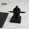 Office Desk Accessories Knight Pen Holder Organizer, 3D Printed Medieval Armor Figurine, Unique Desktop Decoration Pencil for Decor, Creative Gift Men