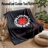 Red Hot Chili Peppers Custom Flannel Throw Blanket Print Your Name Text Soft Warm Blanket Holiday Present