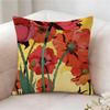 Painted Flowers Pillow Case Pillowcase, Double-Sided Printed, Sofa Cushion, Bedroom Headboard Pillow